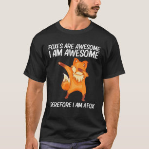Cool Fox Art For Men Women Dabbing Red Arctic Swif T-Shirt