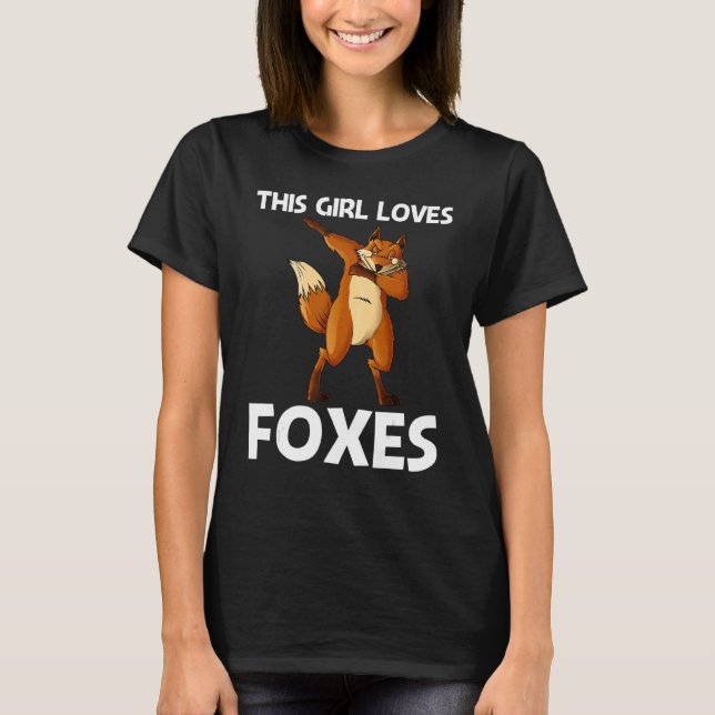 Cool Fox For Girls Mum Omnivorous Mammal Animal T-Shirt (Front)