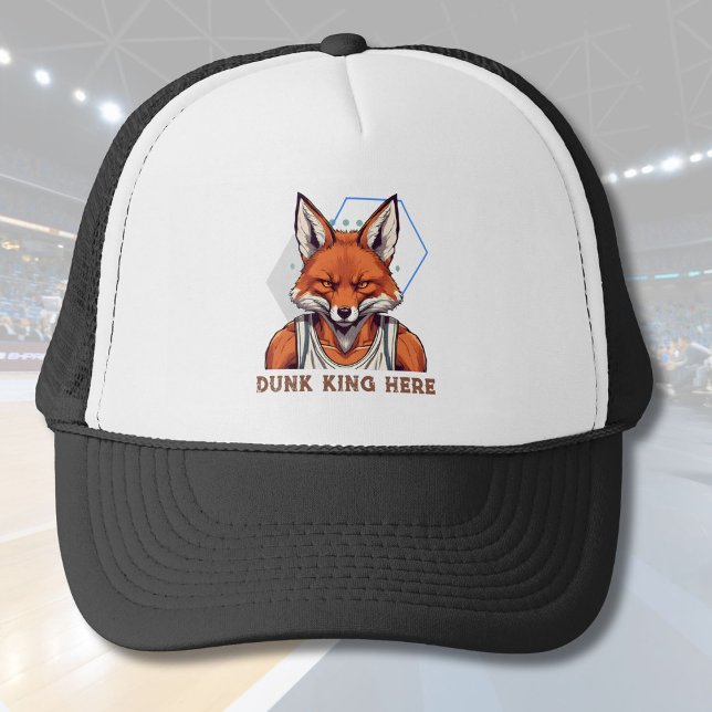 Cool Fox Gifts for Basketball Lovers Coach Fans Trucker Hat (Cool Fox Gifts for Basketball Lovers Coach Fans)