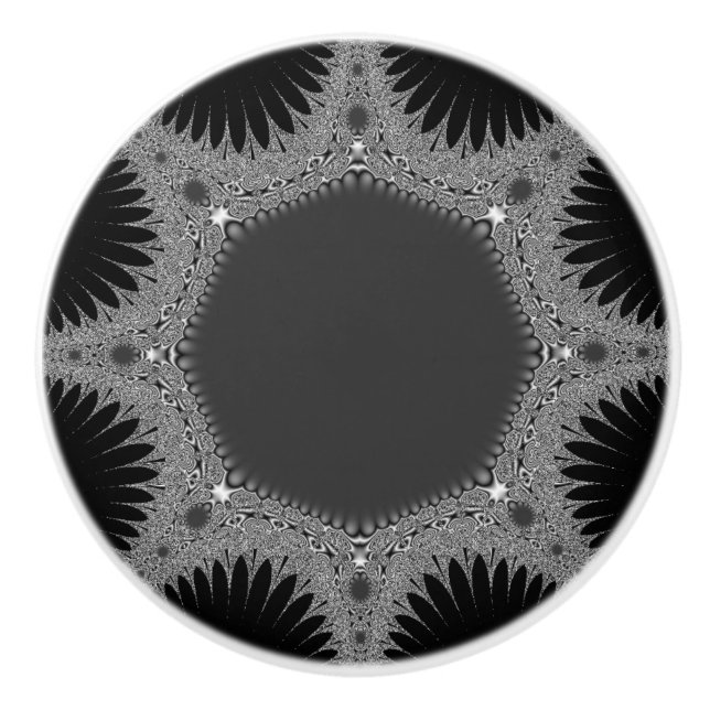 Cool Fractal Fronds Knob (Front)
