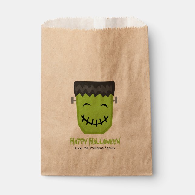 Cool Frankenstein Halloween Party Favour Bags (Front)