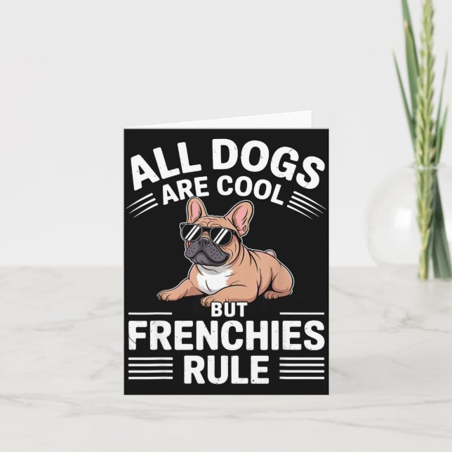 Cool French Bulldog Art For Men Women Kids Frenchi Card (Front)