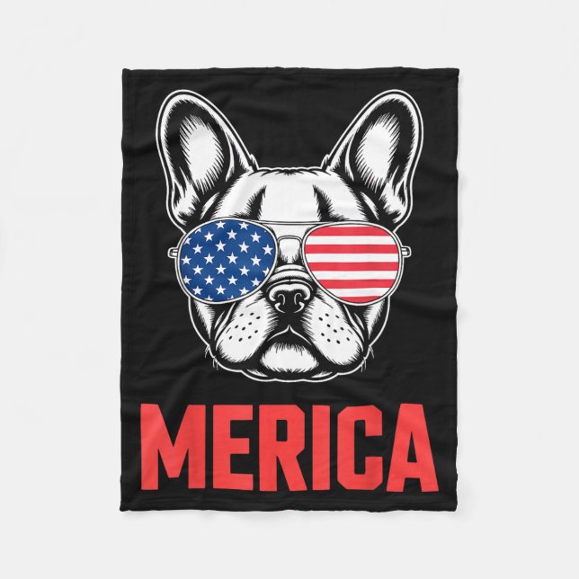 Cool French Bulldog Art For Men Women Kids Frenchi Fleece Blanket (Front)