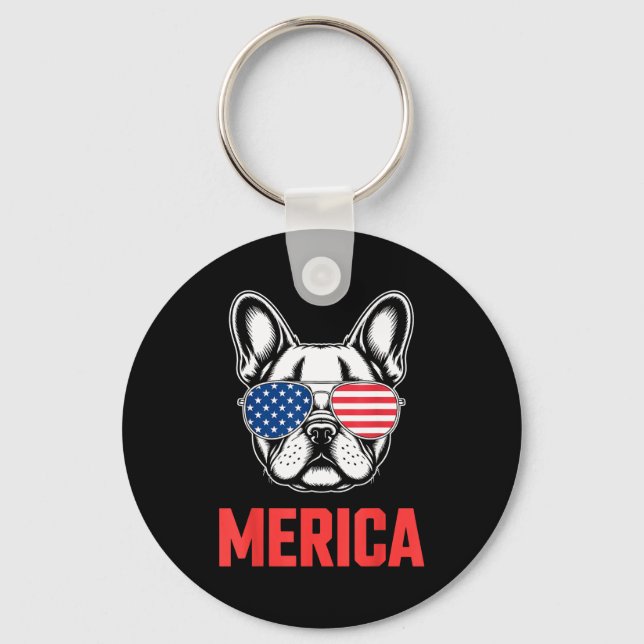 Cool French Bulldog Art For Men Women Kids Frenchi Key Ring (Front)