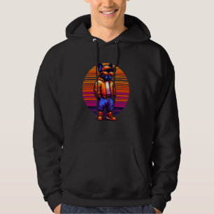 Cool French Bulldog Dog Modern Urban Style Sunset  Hoodie