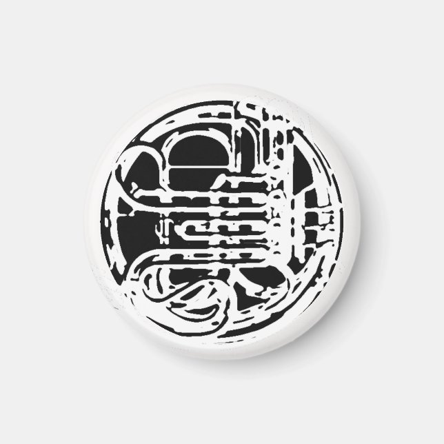 Cool French Horn Design Magnet (Front)