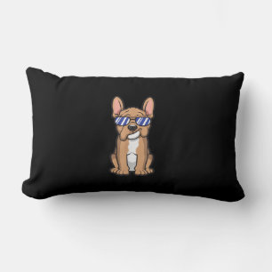 cool frenchie french bulldog sunglasses cute gift lumbar cushion