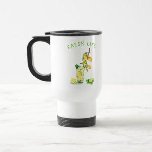 Cool Fresh Lemon Juice Drink Lemonade Travel Mug