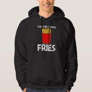 Cool Fries For Girls Kids Fast Food Dish Snack Hoodie
