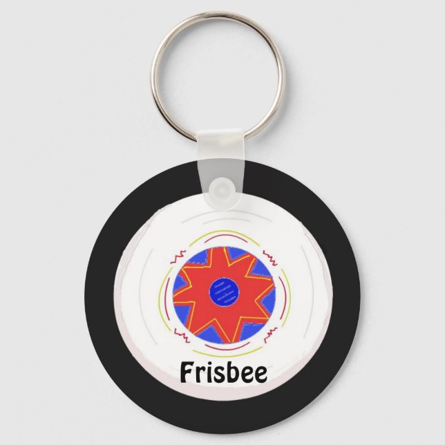 Cool Frisbee Design Key Ring (Front)