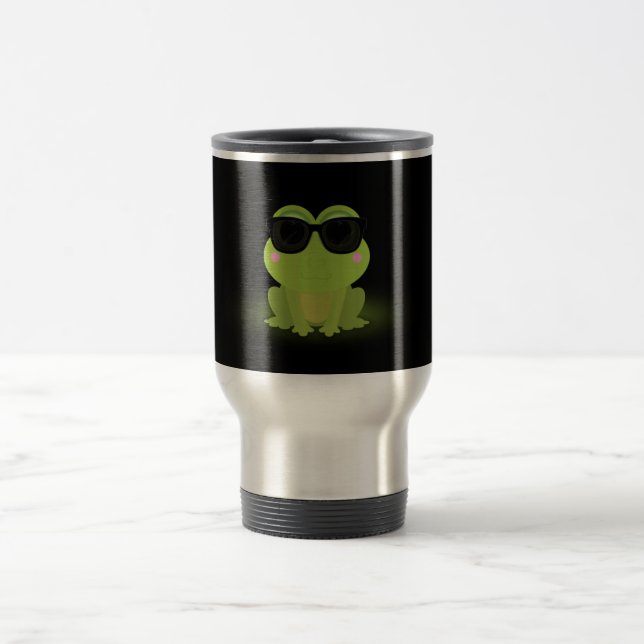 Cool Frog 2 Travel Mug (Center)
