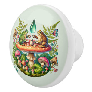 Cool frog animals lovers  ceramic knob