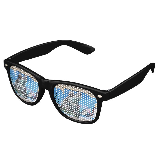 Cool Frog Between Spray Cans Graffiti Retro Sunglasses (Angled)