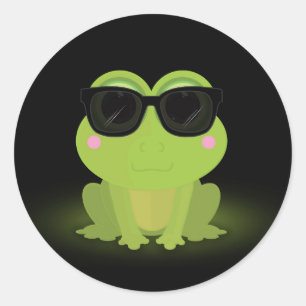 Cool Frog   Classic Round Sticker