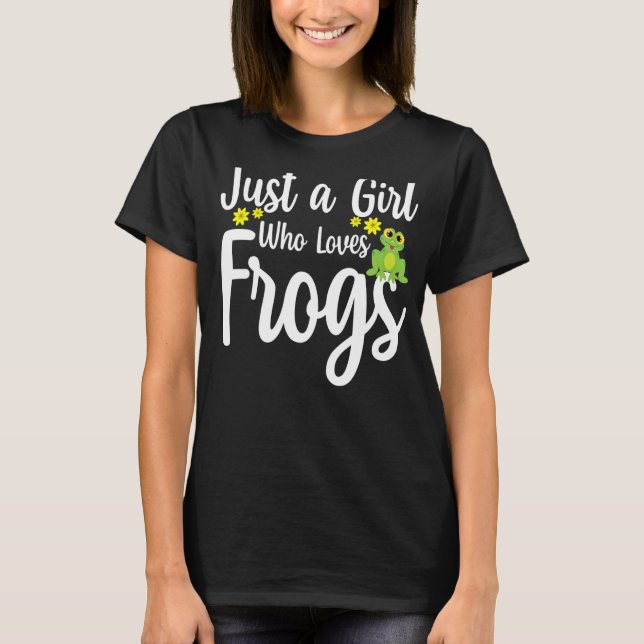 Cool Frog For Women Girls Kids Toad Frog  Zookeepe T-Shirt (Front)