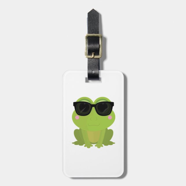 Cool Frog Luggage Tag (Front Vertical)
