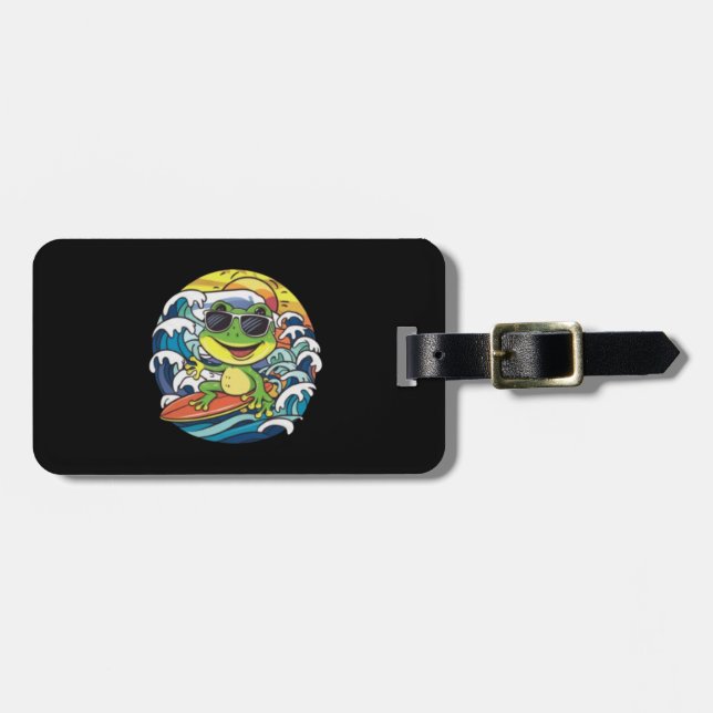 Cool Frog Luggage Tag (Front Horizontal)