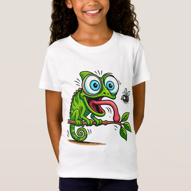 Cool Frog Snack Time T-Shirt - Fun Doughnut Loving (Front)