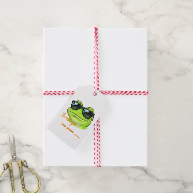 Cool Frog Sunglasses  Gift Tags (With Twine)