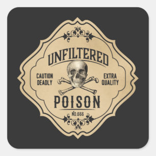 Cool frog warts Halloween witch potion Square Sticker