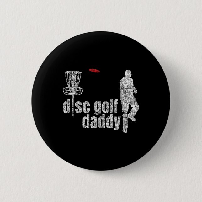 Cool Frolf Disc Golf Daddy Shirt  6 Cm Round Badge (Front)