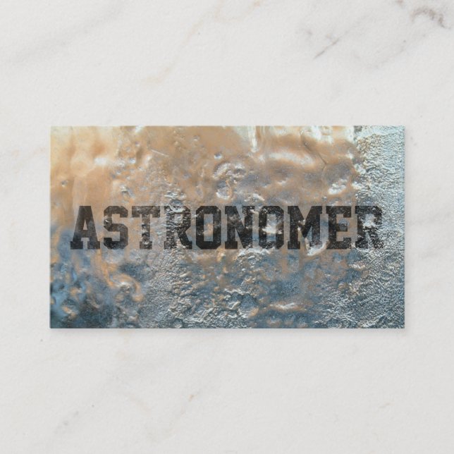 Cool Frozen Ice Astronomer Business Card (Front)