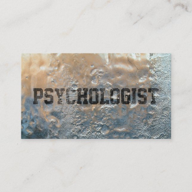 Cool Frozen Ice Psychologist Business Card (Front)