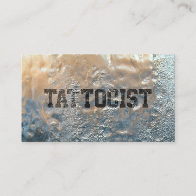 Cool Frozen Ice Tattoo Art Business Card (Front)
