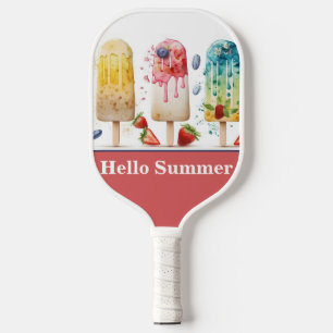 Cool Fruit Popscles, HELLO SUMMER  Pickleball Paddle