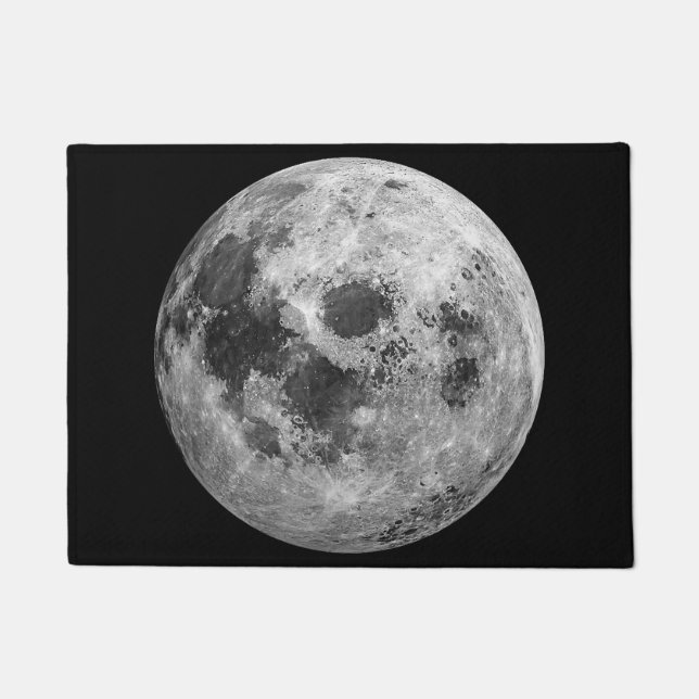 Cool Full Moon Graphic Space Astronomy Science Doormat (Front)