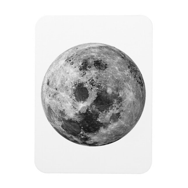 Cool Full Moon Graphic Space Astronomy Science Magnet (Vertical)
