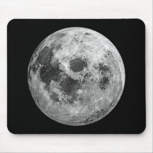 Cool Full Moon Graphic Space Astronomy Science Mouse Mat