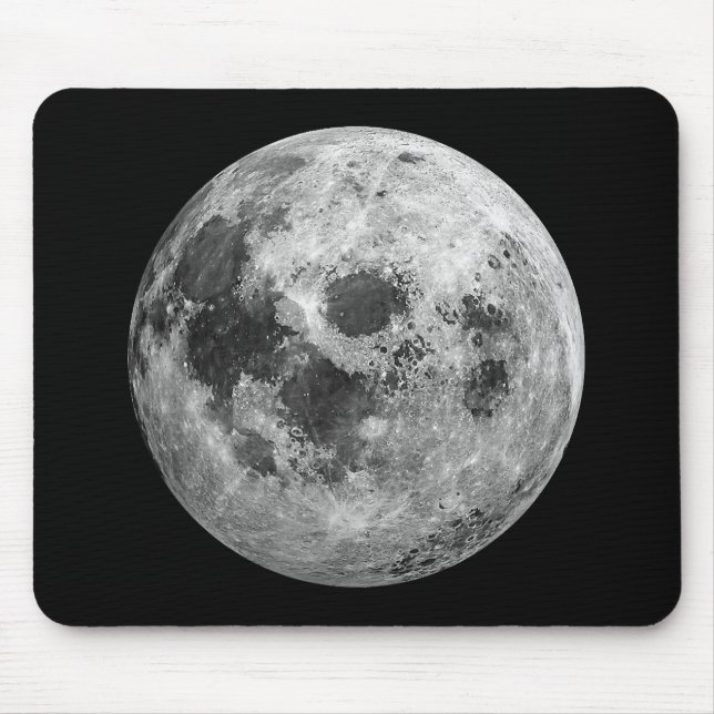 Cool Full Moon Graphic Space Astronomy Science Mouse Mat (Front)