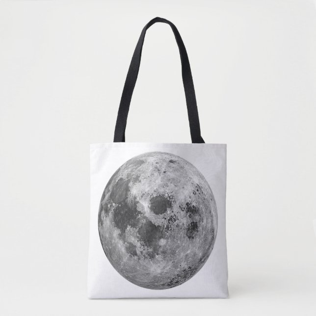 Cool Full Moon Graphic Space Astronomy Science Tote Bag (Front)