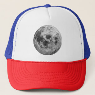 Cool Full Moon Graphic Space Astronomy Science Trucker Hat