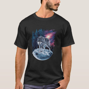 Cool Full Wolf Hunting Ground, Icy Moon, Forest, G T-Shirt
