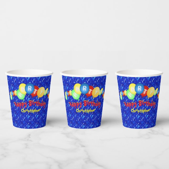 Cool Fun Balloons Birthday Party Paper Cups (Multi)