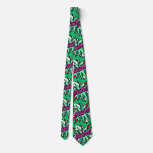 Cool Fun Comic Book BOOM Superhero Neck Tie