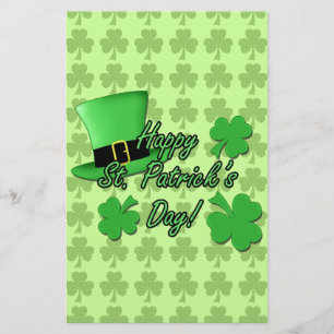 Cool fun Green top hat  Shamrocks St. Patricks Day Flyer