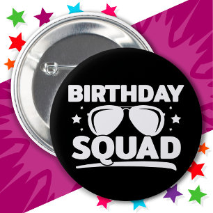 Cool Fun Matching Group Party Crew Birthday Squad 6 Cm Round Badge