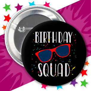 Cool Fun Matching Group Party Crew Birthday Squad 6 Cm Round Badge