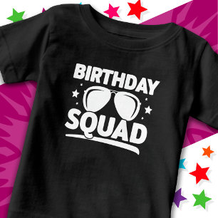 Cool Fun Matching Group Party Crew Birthday Squad Baby T-Shirt