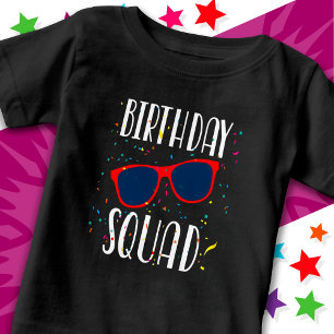 Cool Fun Matching Group Party Crew Birthday Squad Baby T-Shirt