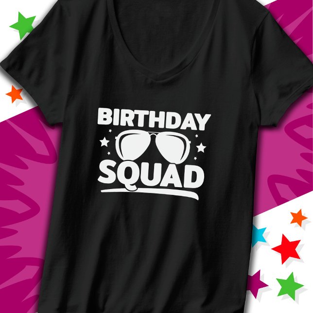 Cool Fun Matching Group Party Crew Birthday Squad T-Shirt (Creator Uploaded)
