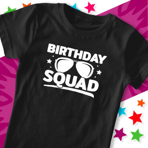 Cool Fun Matching Group Party Crew Birthday Squad T-Shirt