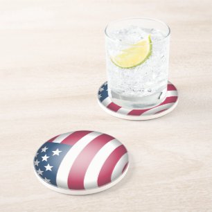 Cool, Fun Patriotic United States of America Flag Coaster