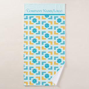 Cool Fun Pickleball Patterned  Bath Towel