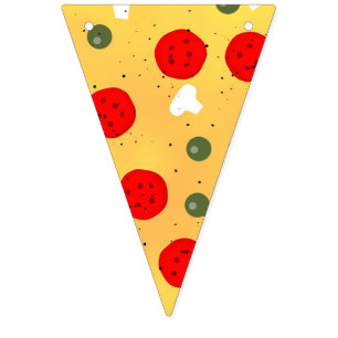 Cool fun pizza party kids birthday bunting
