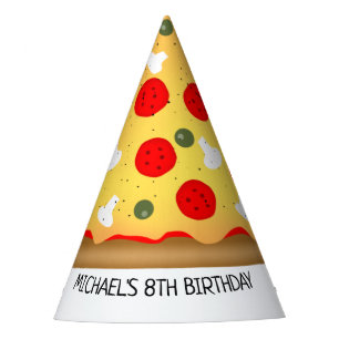 Cool fun pizza party kids birthday party hat