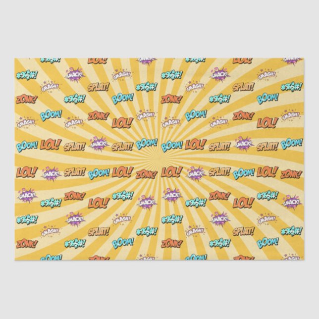 Cool Fun Teenage Words  Tissue Paper (Front)